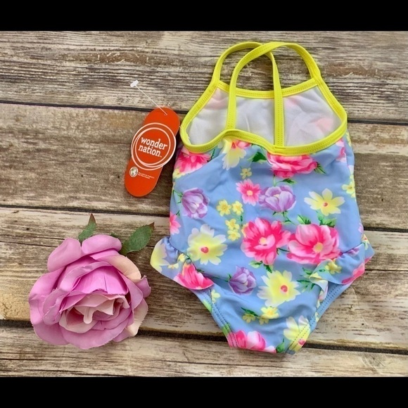 🌴NWT RUFFLE & BOW SWIMSUIT - Picture 3 of 3